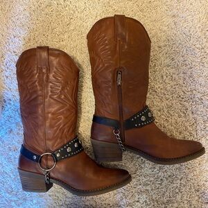 Steve Madden Harrison Cowboy Boots 9.5